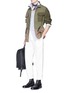 Figure View - Click To Enlarge - 3.1 PHILLIP LIM - Drawstring waist patchwork canvas field jacket