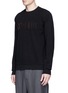 Front View - Click To Enlarge - CHRISTOPHER KANE - Gothic logo patch cotton sweatshirt