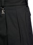 Detail View - Click To Enlarge - CHRISTOPHER KANE - Logo charm pleated wide leg pants