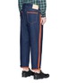 Back View - Click To Enlarge - CHRISTOPHER KANE - 'Law and Order' patch drop crotch jeans