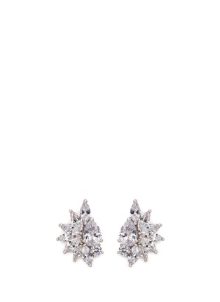 Main View - Click To Enlarge - CZ BY KENNETH JAY LANE - Cubic zirconia cluster clip earrings