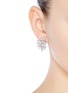 Figure View - Click To Enlarge - CZ BY KENNETH JAY LANE - Cubic zirconia cluster clip earrings