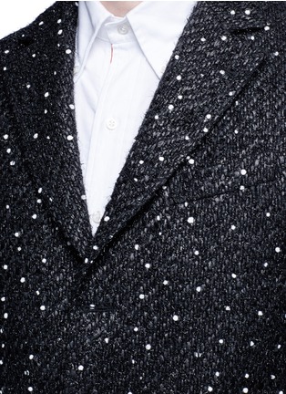 Detail View - Click To Enlarge - WOOSTER + LARDINI - Textured polka dot soft shimmer blazer