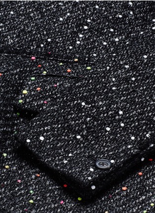Detail View - Click To Enlarge - WOOSTER + LARDINI - Textured polka dot soft shimmer blazer
