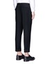 Back View - Click To Enlarge - WOOSTER + LARDINI - Buckle strap cropped wool pants