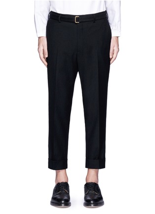 Main View - Click To Enlarge - WOOSTER + LARDINI - Buckle strap cropped wool pants