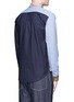 Back View - Click To Enlarge - WOOSTER + LARDINI - Colourblock patchwork cotton Oxford shirt