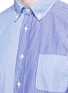 Detail View - Click To Enlarge - WOOSTER + LARDINI - Patchwork stripe cotton poplin shirt
