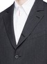 Detail View - Click To Enlarge - WOOSTER + LARDINI - Pleated hem wool herringbone soft blazer