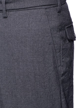 Detail View - Click To Enlarge - WOOSTER + LARDINI - Rolled cuff belted wool pants