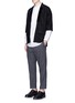 Figure View - Click To Enlarge - WOOSTER + LARDINI - Rolled cuff belted wool pants