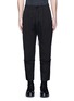 Main View - Click To Enlarge - THE VIRIDI-ANNE - Poplin cuff pleated twill pants