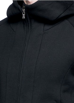 Detail View - Click To Enlarge - THE VIRIDI-ANNE - Thumbhole cuff cotton zip hoodie