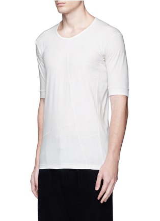 Front View - Click To Enlarge - THE VIRIDI-ANNE - Contrast seam cotton T-shirt