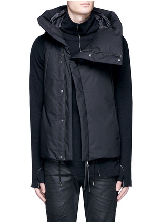Main View - Click To Enlarge - THE VIRIDI-ANNE - Asymmetric zip down puffer vest