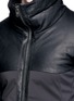 Detail View - Click To Enlarge - THE VIRIDI-ANNE - Lambskin leather panel tech fabric jacket