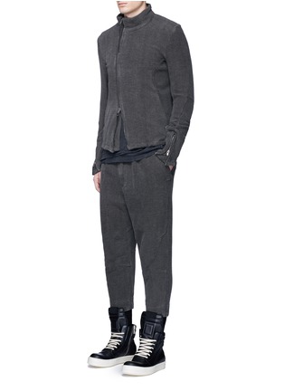 Figure View - Click To Enlarge - THE VIRIDI-ANNE - Textured cotton zip jacket