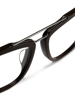 Detail View - Click To Enlarge - PRADA - Double metal bridge plastic optical glasses