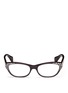 Main View - Click To Enlarge - ALEXANDER MCQUEEN - Studded rectangular cat-eye optical glasses
