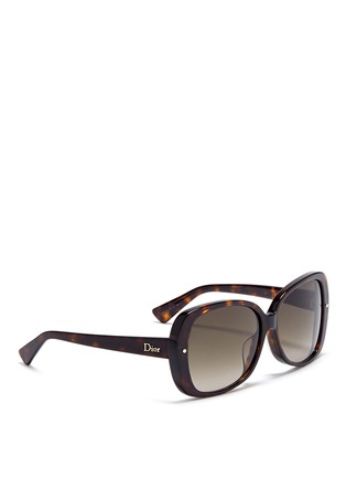 Figure View - Click To Enlarge - DIOR - Oversized tortoiseshell sunglasses