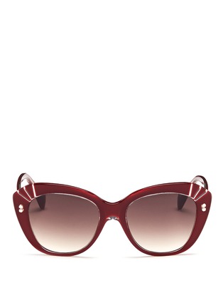 Main View - Click To Enlarge - ALEXANDER MCQUEEN - Square cat-eye sunglasses