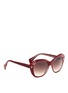 Figure View - Click To Enlarge - ALEXANDER MCQUEEN - Square cat-eye sunglasses