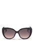 Main View - Click To Enlarge - DIOR - Floral strass temple cat eye sunglasses
