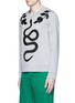 Front View - Click To Enlarge - GUCCI - Floral and snake embroidery sweatshirt