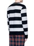 Back View - Click To Enlarge - GUCCI - Bird embroidery rugby stripe sweatshirt