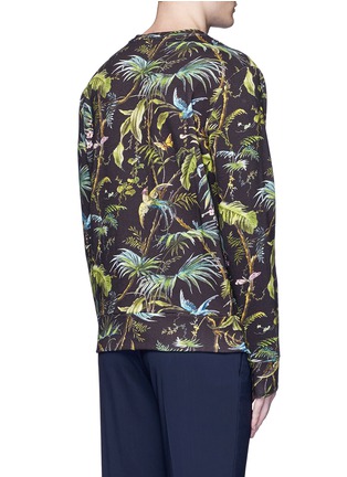 Back View - Click To Enlarge - GUCCI - Floral embroidery tropical print sweatshirt