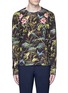 Main View - Click To Enlarge - GUCCI - Floral embroidery tropical print sweatshirt