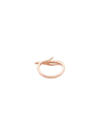 Figure View - Click To Enlarge - CRISTINAORTIZ - Diamond 9k rose gold wing ring