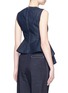 Back View - Click To Enlarge - THEORY - 'Kalsing D' denim peplum sleeveless top