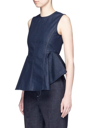 Front View - Click To Enlarge - THEORY - 'Kalsing D' denim peplum sleeveless top