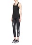 Figure View - Click To Enlarge - 2XU - 'Compression' metallic logo print performance tights