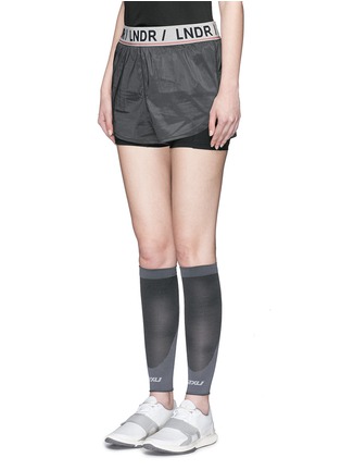 Front View - Click To Enlarge - 2XU - 'Compression Performance Run' calf sleeves