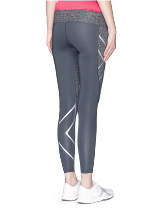 Back View - Click To Enlarge - 2XU - 'Pattern Mid-Rise Compression' performance tights