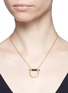 Figure View - Click To Enlarge - W. BRITT - Onyx bar octagon pendant necklace
