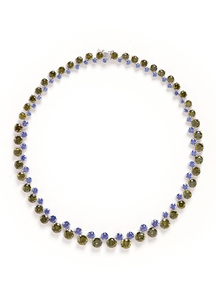 Main View - Click To Enlarge - CZ BY KENNETH JAY LANE - Graduating stacked brilliant cut cubic zirconia necklace