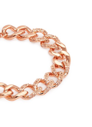Detail View - Click To Enlarge - CZ BY KENNETH JAY LANE - Cubic zirconia pavé curb chain bracelet