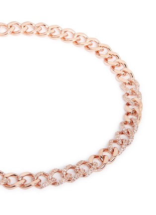 Detail View - Click To Enlarge - CZ BY KENNETH JAY LANE - Cubic zirconia pavé curb chain necklace