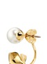Detail View - Click To Enlarge - CZ BY KENNETH JAY LANE - Faux pearl stud cubic zirconia flower earrings