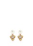 Main View - Click To Enlarge - CZ BY KENNETH JAY LANE - Faux pearl stud cubic zirconia flower earrings