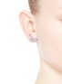 Figure View - Click To Enlarge - CZ BY KENNETH JAY LANE - Cubic zirconia leaf climber earrings