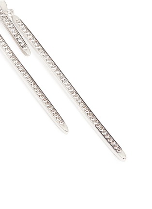 Detail View - Click To Enlarge - CZ BY KENNETH JAY LANE - Cubic zirconia pavé variegated bar drop earrings