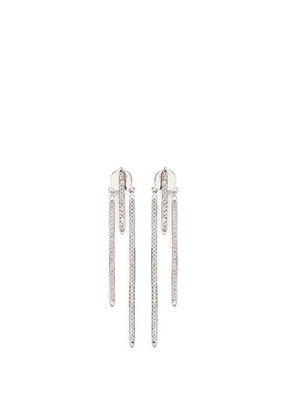 Main View - Click To Enlarge - CZ BY KENNETH JAY LANE - Cubic zirconia pavé variegated bar drop earrings