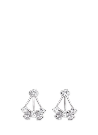 Main View - Click To Enlarge - CZ BY KENNETH JAY LANE - Cubic zirconia jacket earrings