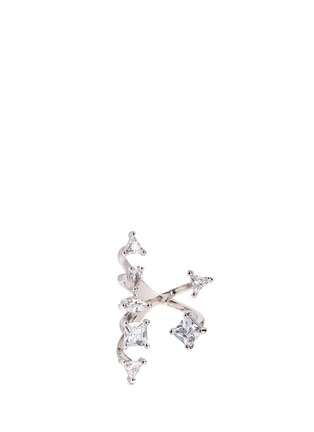 Main View - Click To Enlarge - CZ BY KENNETH JAY LANE - Mix cubic zirconia caged open ring