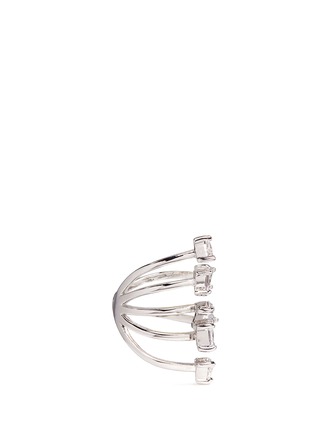 Figure View - Click To Enlarge - CZ BY KENNETH JAY LANE - Mix cubic zirconia caged open ring