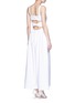 Back View - Click To Enlarge - 72722 - 'Morning After' twist bandeau cutout cotton jumpsuit
